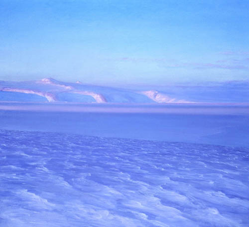 White Island Early Summer Anarctica Oil Paintings David Rosenthal Antarctic Artist